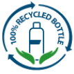 100% recycled and recyclable PET bottle